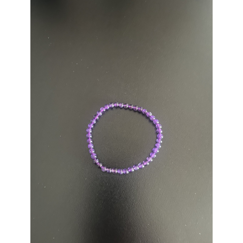 Pulsera Amatista. Bola 4 mm.