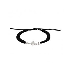 Pulsera de Cuerda Negra con...