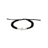 Pulsera de Cuerda Negra con Nudo de Bruja en Plata de Ley 925