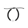 Pulsera de Cuerda Negra con Nudo de Bruja en Plata de Ley 925