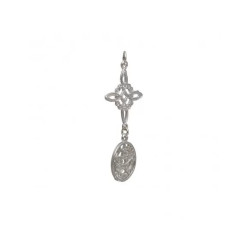 Colgante Nudo de Bruja y Tetragramatón Grande en Plata de Ley 925