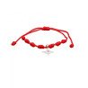 Pulsera de los 7 Nudos de Protección y Nudo de Bruja Pequeña en Plata de Ley 925