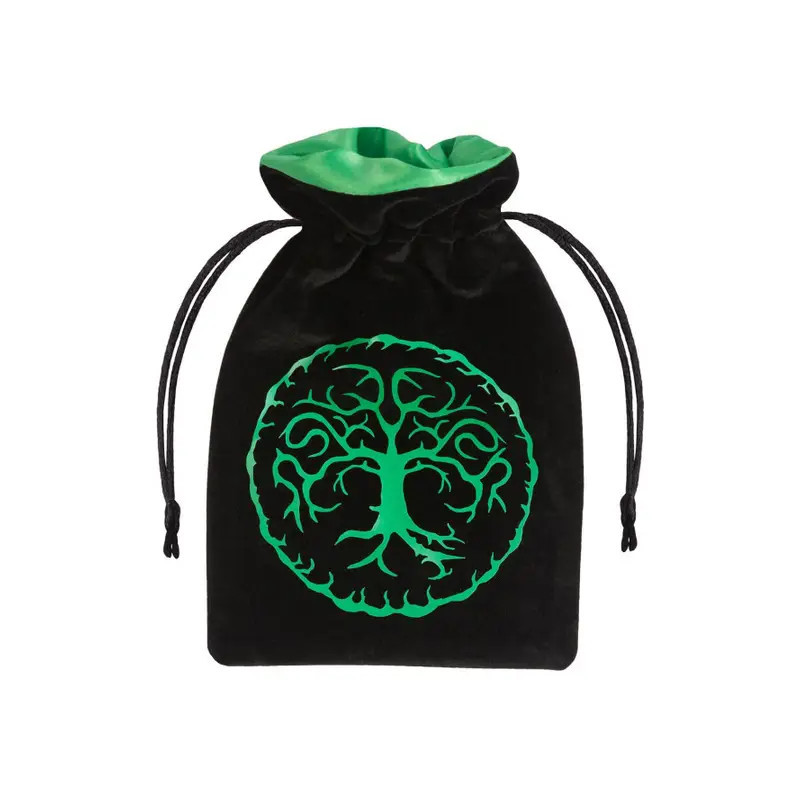 Bolsa de dados Forest Velour -  Negra y Verde