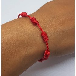 Pulsera 7 Nudos - Protección y Suerte - Roja