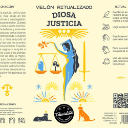 Velón Ritualizado - Diosa Justicia