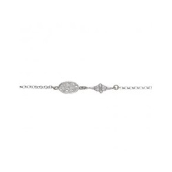 Pulsera Nudo Bruja Pequeño y tetragrámaton - Plata de Ley 925
