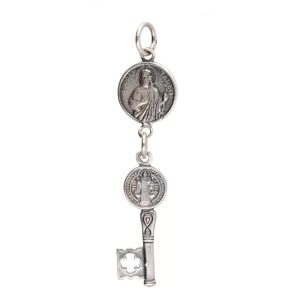 Colgante Llave de San Judas – En Plata de Ley 925 Envejecida