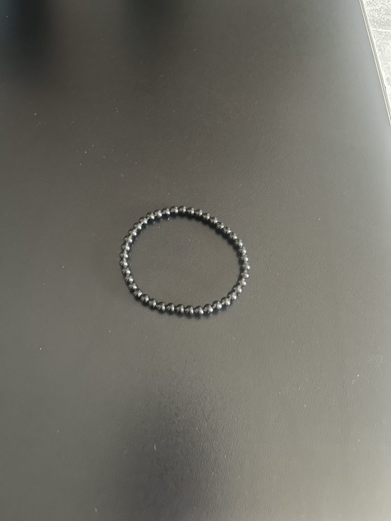 Pulsera Obsidiana Bola 4mm.