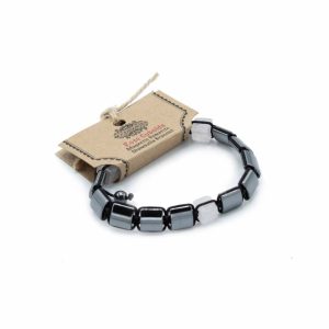 Pulsera Magnética de Hematita Shamballa – Cuarzo Rosa