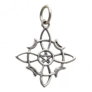 Colgante- Nudo de Bruja con Lunas en Plata de Ley 925