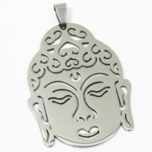 COLGANTE ACERO CABEZA DE BUDA 4 X 5 CM