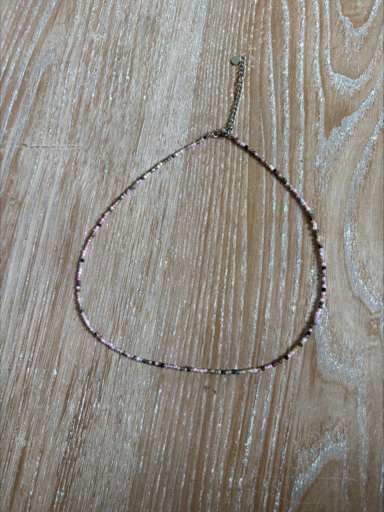 Collares de Turmalina Arcoíris Natural de 2 mm